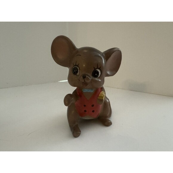 Vintage Josef Originals Mouse Lot of 5 Figurines Ceramic Phone Bride Vest Bonnet - Picture 5 of 11